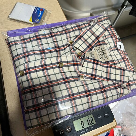LL Bean Shirt Mens‎ L Traditional Fit Plaid Short-Sleeve Business Casual Travel - Picture 9 of 10